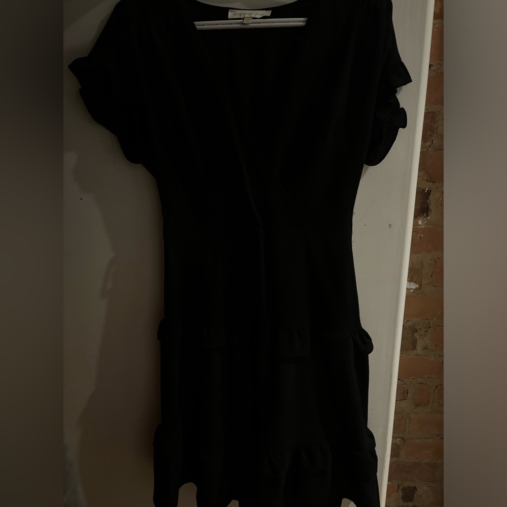 Black Short Ruffle Dress - Picture 6 of 7